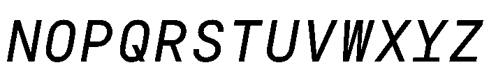 NudicaMono RegularItalic Font UPPERCASE