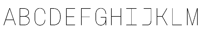 NudicaMono Thin Font UPPERCASE