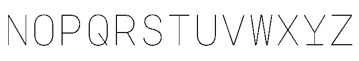 NudicaMono Thin Font UPPERCASE