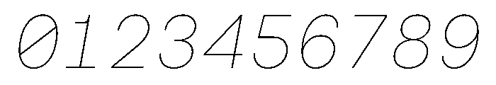 NudicaMono ThinItalic Font OTHER CHARS