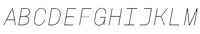 NudicaMono ThinItalic Font UPPERCASE