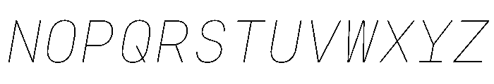 NudicaMono ThinItalic Font UPPERCASE