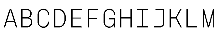 NudicaMono UltraLight Font UPPERCASE
