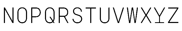 NudicaMono UltraLight Font UPPERCASE