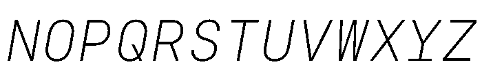 NudicaMono UltraLightItalic Font UPPERCASE