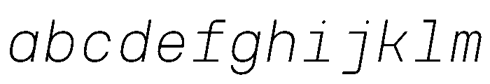 NudicaMono UltraLightItalic FONT