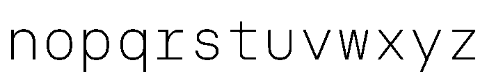 NudicaMono UltraLight Font LOWERCASE