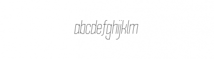 Numb ExtraLightOblique Font LOWERCASE