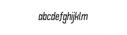 Numb MediumOblique Font LOWERCASE
