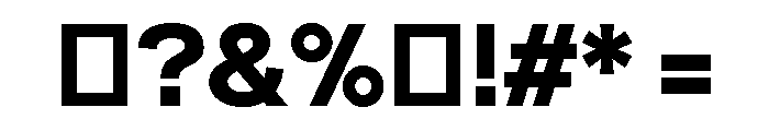 Numero 02 Bold Font OTHER CHARS