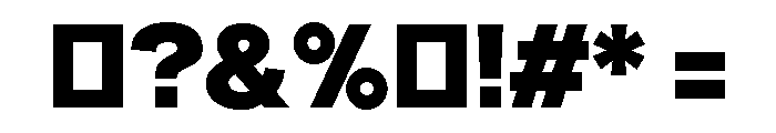 Numero 02 Extra Bold Font OTHER CHARS