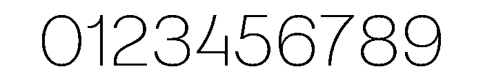 Numero 02 Extra Light Font OTHER CHARS