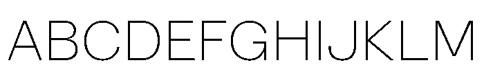 Numero 02 Extra Light Font UPPERCASE