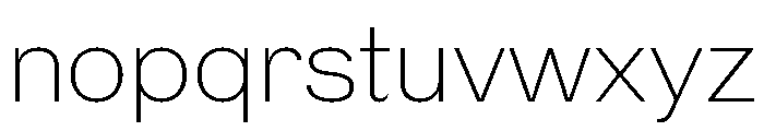 Numero 02 Extra Light Font LOWERCASE