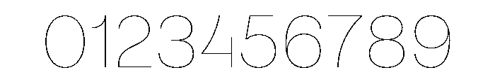 Numero 02 Hairline Font OTHER CHARS