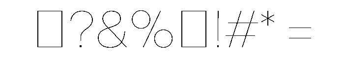Numero 02 Hairline Font OTHER CHARS