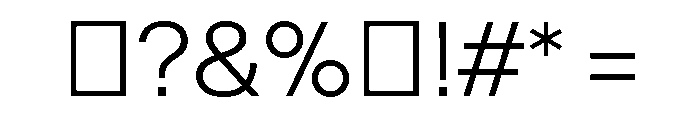 Numero 02 Light Font OTHER CHARS
