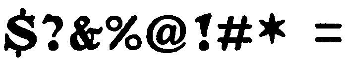 Numismatic Regular Font OTHER CHARS