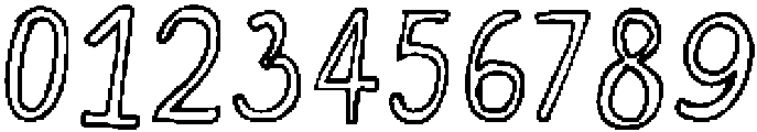 NYBH OutlineRegular otf (400) Font OTHER CHARS