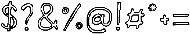 NYBH OutlineRegular otf (400) Font OTHER CHARS
