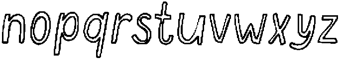 NYBH OutlineRegular otf (400) Font LOWERCASE
