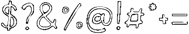 NYBH OutlineThin otf (100) Font OTHER CHARS