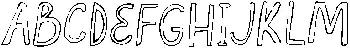 NYBH OutlineThin otf (100) Font UPPERCASE