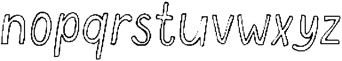 NYBH OutlineThin otf (100) Font LOWERCASE