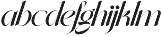 Nympha Regular Italic otf (400) Font LOWERCASE
