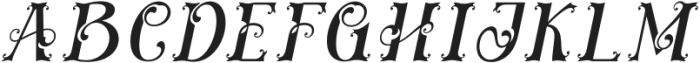 Nymphaea Italic otf (400) Font UPPERCASE