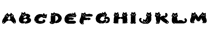 Nyanpose Font UPPERCASE