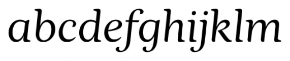 Nyte Light Italic Font LOWERCASE