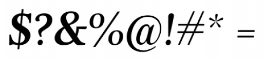 Nyte Medium Italic Font OTHER CHARS