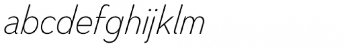 Nyata Extra Light Italic Font LOWERCASE