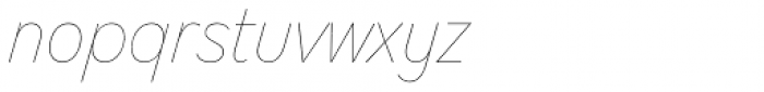 Nyata Thin Italic Font LOWERCASE