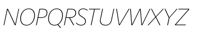 Nylo Thin Italic Font UPPERCASE