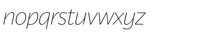 Nylo Thin Italic Font LOWERCASE