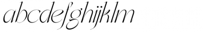 Nympha Light Italic Font LOWERCASE