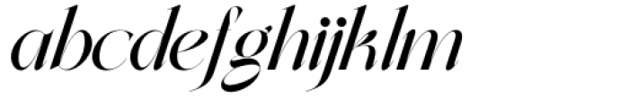 Nympha Regular Italic Font LOWERCASE