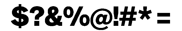 NYCSansv03 Extrabold Instance Font OTHER CHARS