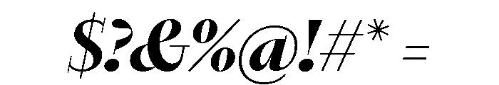 Nyck LBoldItalic Instance Font OTHER CHARS