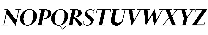 Nyck LBoldItalic Instance Font UPPERCASE