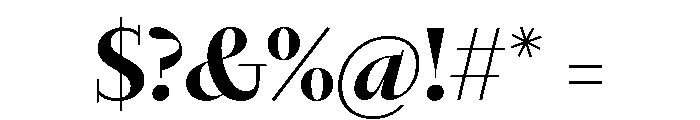 Nyck LMedium Instance Font OTHER CHARS