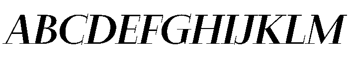 Nyck LMediumItalic Instance Font UPPERCASE