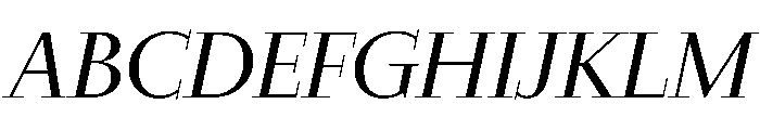 Nyck LRegularItalic Instance Font UPPERCASE