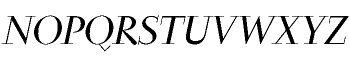 Nyck LRegularItalic Instance Font UPPERCASE