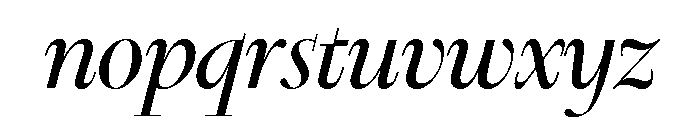 Nyck LRegularItalic Instance Font LOWERCASE
