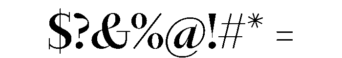 Nyck LText Instance Font OTHER CHARS