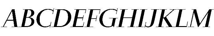 Nyck LTextItalic Instance Font UPPERCASE