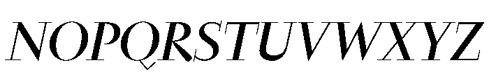 Nyck LTextItalic Instance Font UPPERCASE